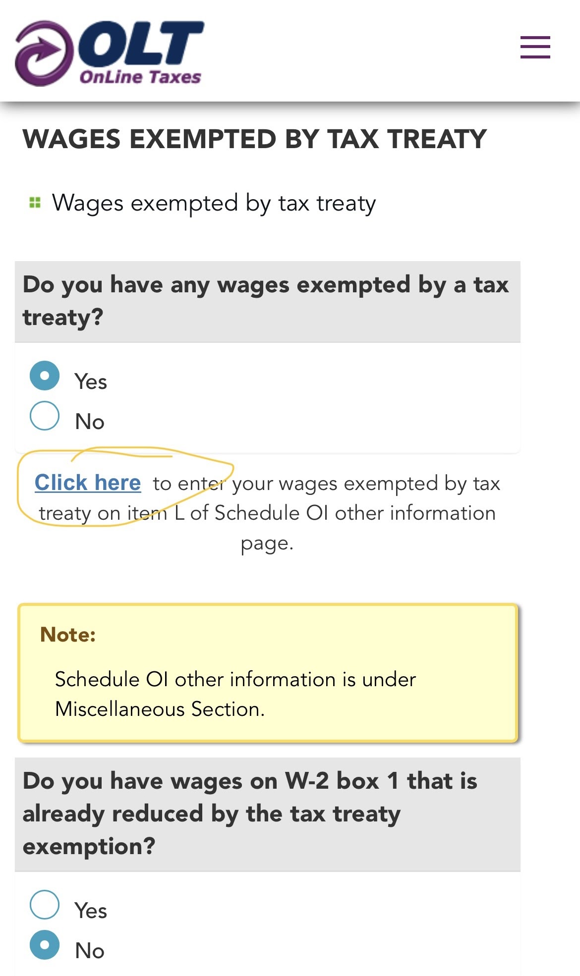 Wages exempted by tax treaty